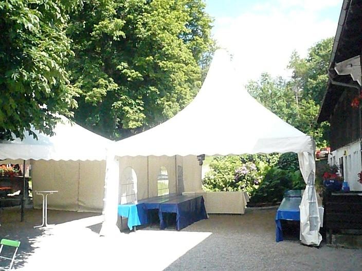 Partyzelt 10m breit: Hochzeit in der Höhlmühle 2009 (2)